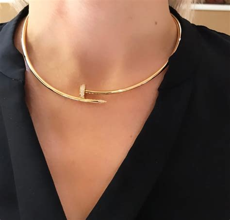 collier juste un clou cartier|cartier yellow gold necklace.